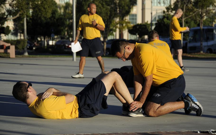 Planking is in situps out for Navy physical readiness test